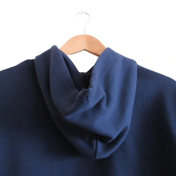 Polo Ralph Lauren Men’s Navy Blue Gold Crest Double Knit Hoodie Sweatshirt Small - Picture 7 of 12